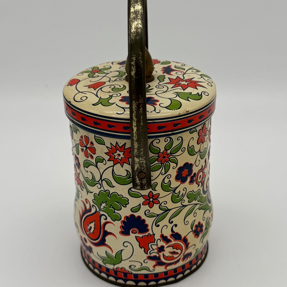 Vintage Murray Allen Regal Crown Italian Renaissance Biscuit Tin England Handle - Picture 4 of 13